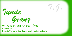 tunde granz business card